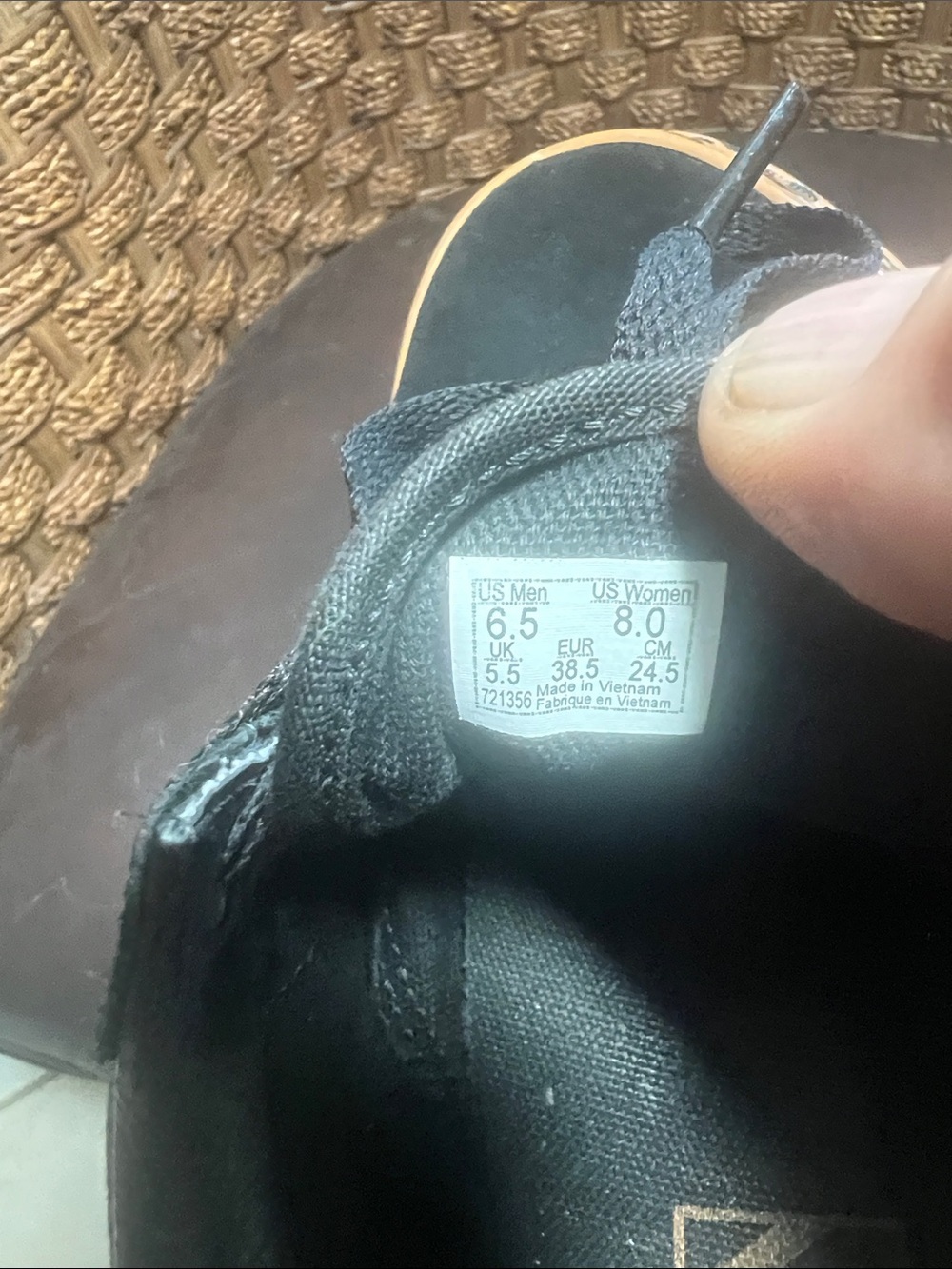 Vans Black Sneakers with Leopard-Print Tan Accents - Picture 6 of 6